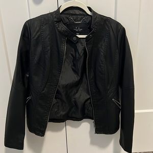 LA coalition black leather jacket